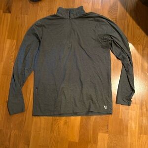 Vuori Size Large Dark Gray 1/4 Zip. Excellent fabric and worn lightly.